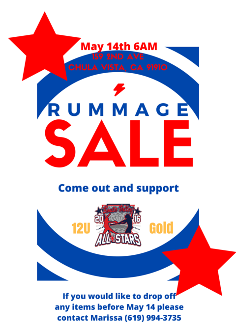 2016 12 Gold Rummage Sale